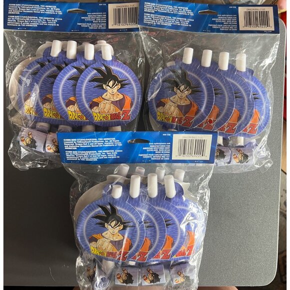 Vintage Y2K Dragon Ball-Z Birthday Party Favors Medallion BlowOuts Goku Lot of 3 - Picture 2 of 4
